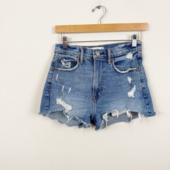 Abercrombie & Fitch The Mom High Rise Shorts Size 0 - Picture 1 of 5